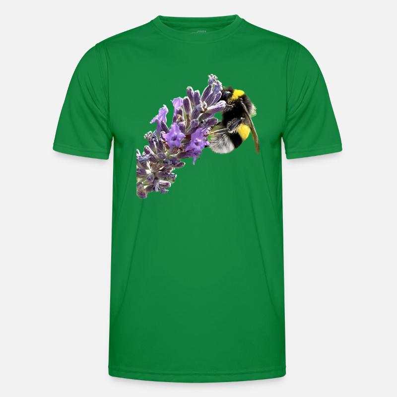 Lavendel Hummel Männer Funktions-T-Shirt