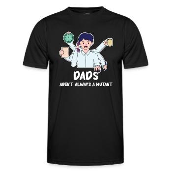 Vatertag starkes Design - Männer Funktions-T-Shirt - Schwarz - Vorne - AI Model Male 178 dark (178cm)