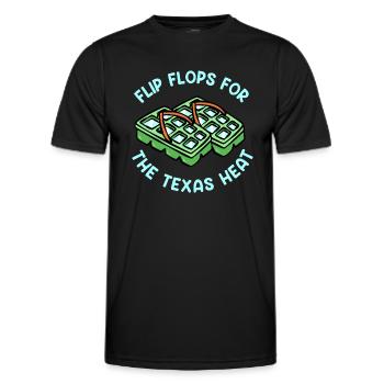 Texas Weather Flip Flops Design pour les fiers Texans - T-shirt sport Homme - noir - Devant - AI Model Male 178 dark (178cm)