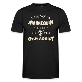 Fitness-Süchtiger - Männer Funktions-T-Shirt - Schwarz - Vorne - AI Model Male 178 dark (178cm)