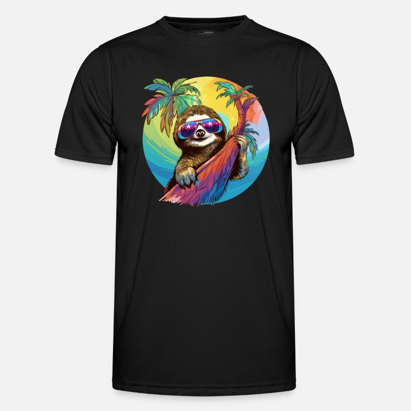 Cool Sloth Gift Holiday Late Riser Men's Functional T-Shirt