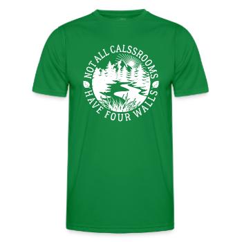 Not all classrooms have four walls - Natur - Men's Functional T-Shirt - kelly green - Front - AI Model Male 178 dark (178cm)