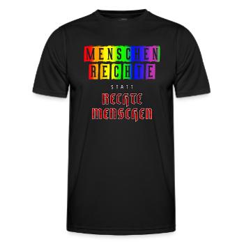 Menschenrechte und Vielfalt in der Gesellschaft - Männer Funktions-T-Shirt - Schwarz - Vorne - AI Model Male 178 dark (178cm)