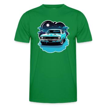 Oldtimer Sonnenuntergang - Männer Funktions-T-Shirt - Kelly Green - Vorne - AI Model Male 178 dark (178cm)