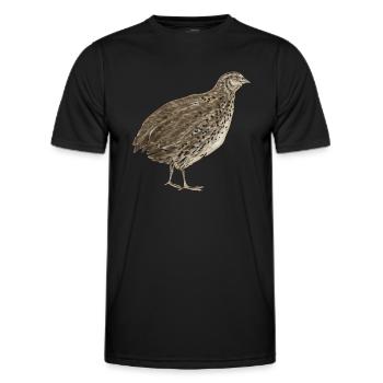 Wachtel Vogel - Männer Funktions-T-Shirt - Schwarz - Vorne - AI Model Male 178 dark (178cm)