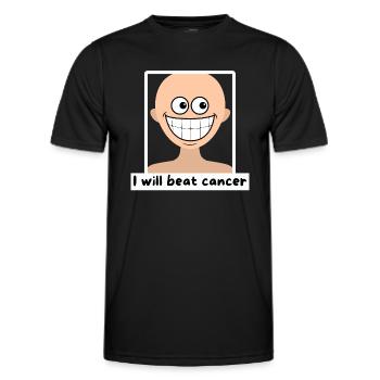 Ich werde den Krebs besiegen - Männer Funktions-T-Shirt - Schwarz - Vorne - AI Model Male 178 dark (178cm)