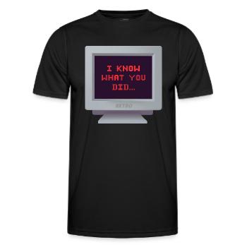 CRT-Design - Der Zeuge - Männer Funktions-T-Shirt - Schwarz - Vorne - AI Model Male 178 dark (178cm)