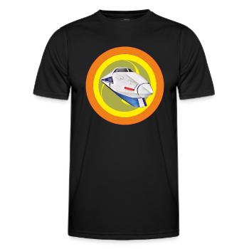 train - Men's Functional T-Shirt - black - Front - AI Model Male 178 dark (178cm)