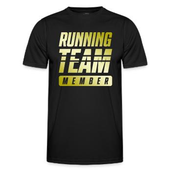 Équipe de course à pied - T-shirt sport Homme - noir - Devant - AI Model Male 178 dark (178cm)