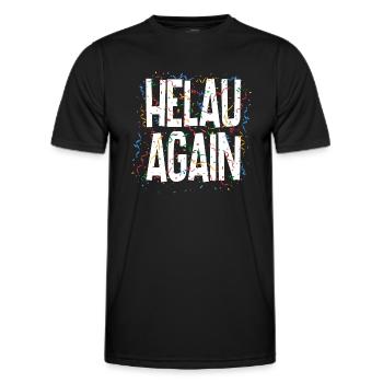 Helau Again - Karneval Düsseldorf - Männer Funktions-T-Shirt - Schwarz - Vorne - AI Model Male 178 dark (178cm)