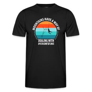 Rochers d’escalade vintage - T-shirt sport Homme - noir - Devant - AI Model Male 178 dark (178cm)
