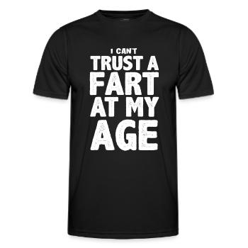 Je ne peux pas faire confiance à un pet à mon âge - T-shirt sport Homme - noir - Devant - AI Model Male 178 dark (178cm)