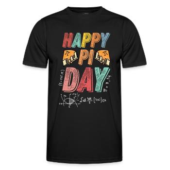 3.14 PI Day Pie Day, Pi Symbole mathématique - T-shirt sport Homme - noir - Devant - AI Model Male 178 dark (178cm)