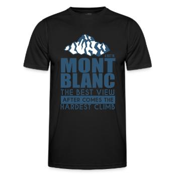 Bergsteigen Mont Blanc Wandern - Männer Funktions-T-Shirt - Schwarz - Vorne - AI Model Male 178 dark (178cm)