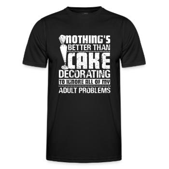 Cake Decorator Funny Cake Decorator - Men's Functional T-Shirt - black - Front - AI Model Male 178 dark (178cm)