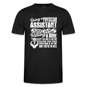 Being A Physician Assistant Is Easy - Men's Functional T-Shirt - black - Front - AI Model Male 178 dark (178cm)