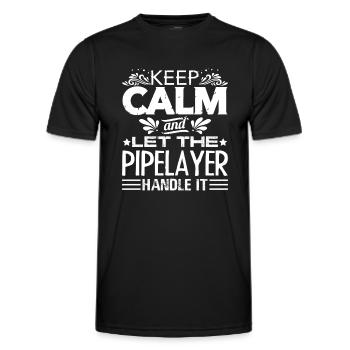 Pipelayer Let The Pipelayer Handle It - Men's Functional T-Shirt - black - Front - AI Model Male 178 dark (178cm)