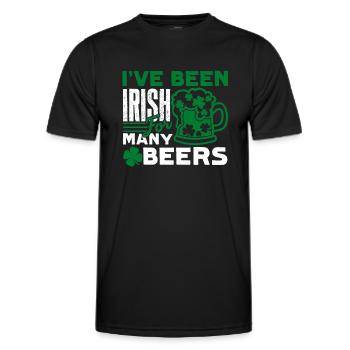 St Patrick's Day I Have Been Irish For Beers - Men's Functional T-Shirt - black - Front - AI Model Male 178 dark (178cm)
