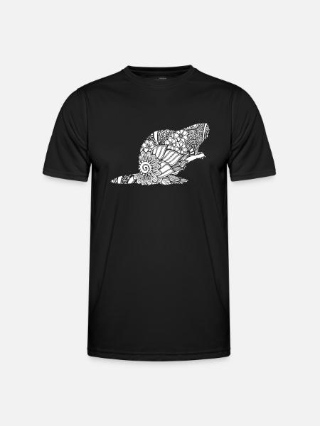 Beaver Beaver Floral Pattern - Men's Functional T-Shirt - black