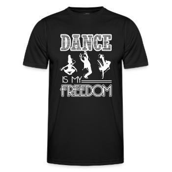Dancer Dance Is My Freedom - Men's Functional T-Shirt - black - Front - AI Model Male 178 dark (178cm)