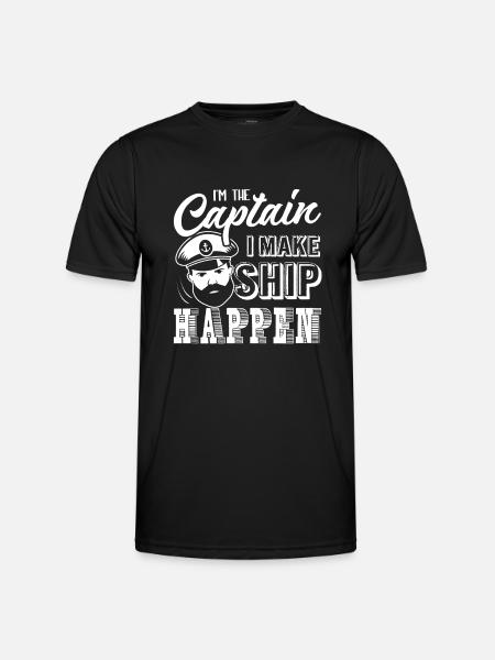 Captain I Make Ship Happen - Men's Functional T-Shirt - black