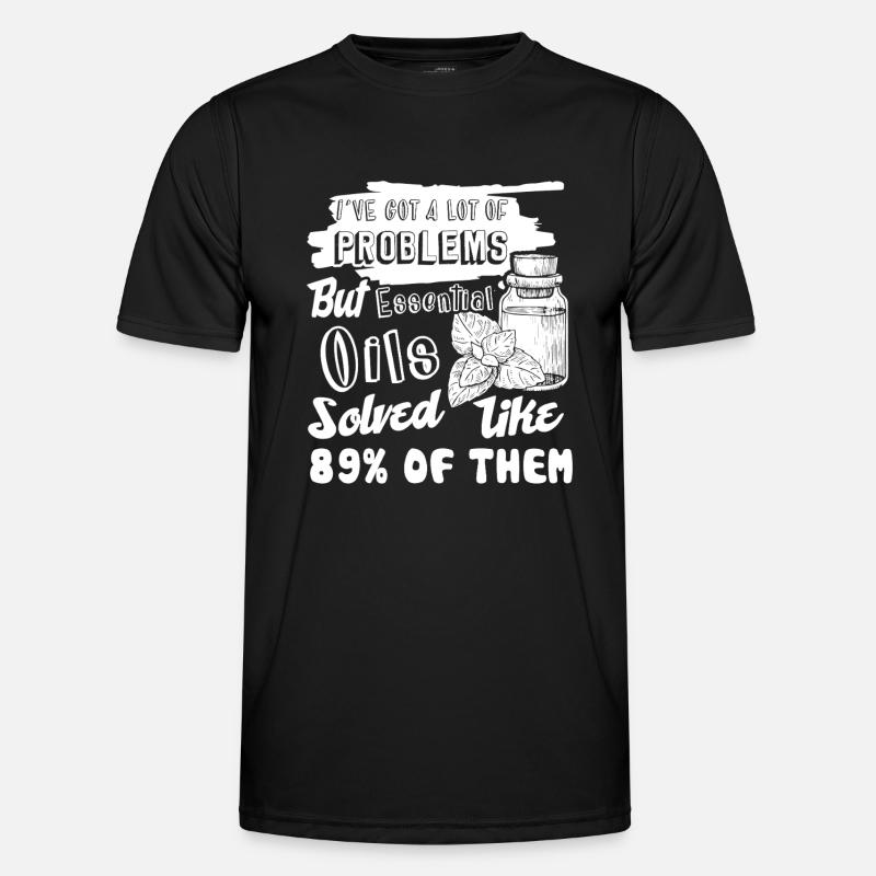 Essential Oil Funny Essential - Men's Functional T-Shirt - black