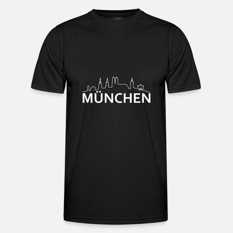 Munich Design with Skyline - Men's Functional T-Shirt - black