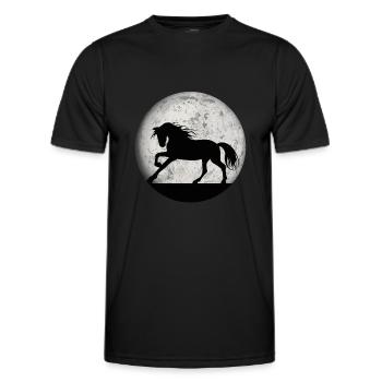 Pferde und Reiten. Reitmode für Pferdefreunde - Männer Funktions-T-Shirt - Schwarz - Vorne - AI Model Male 178 dark (178cm)