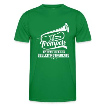 Trompete - Alles andere sind Begleitinstrumente - Männer Funktions-T-Shirt - Kelly Green - Vorne - AI Model Male 178 dark (178cm)