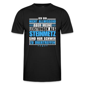 Unsurpassed performance as a stonemason - Men's Functional T-Shirt - black - Front - AI Model Male 178 dark (178cm)