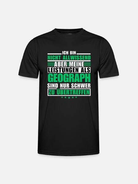 Unübertroffene Leistung als Geograph - Männer Funktions-T-Shirt - Schwarz