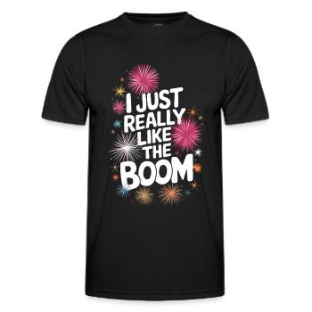 Pyrotechnie Feux d’artifice Pyrotechnie - T-shirt sport Homme - noir - Devant - AI Model Male 178 dark (178cm)