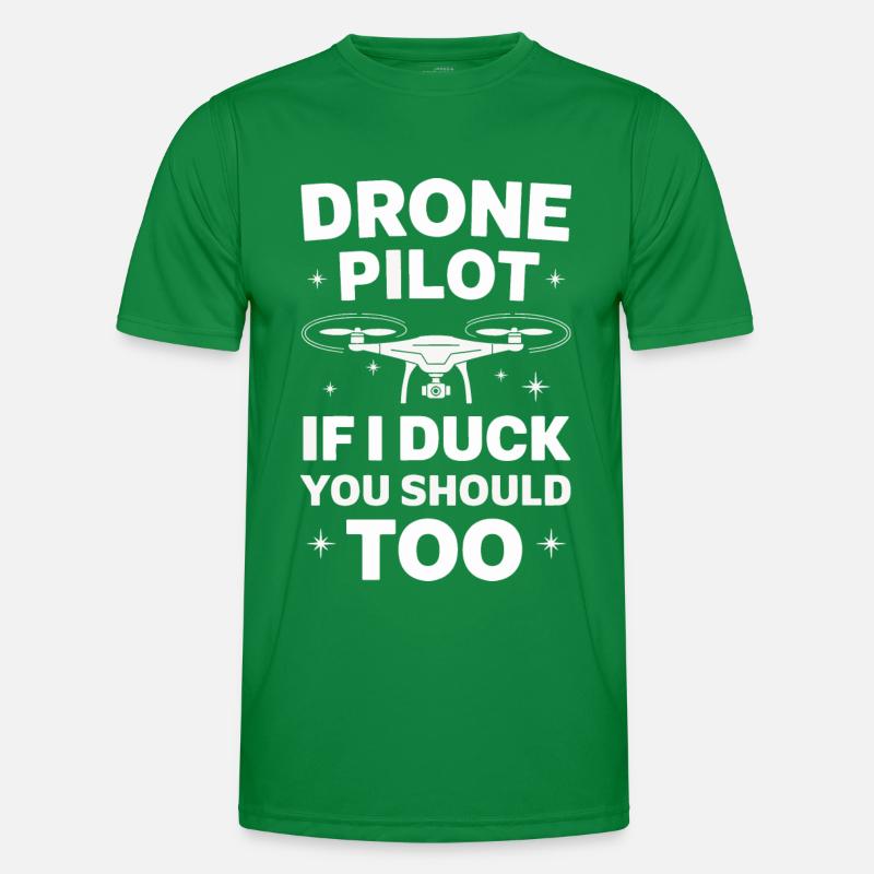 Drones Pilot Quadcopter Drone Men's Functional T-Shirt