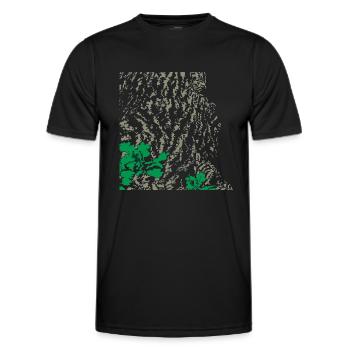 Eiche Eichenbaum Rinde - Männer Funktions-T-Shirt - Schwarz - Vorne - AI Model Male 178 dark (178cm)