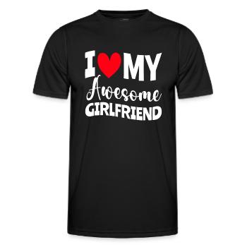 Paare Liebe Herz Freund Geschenkidee Beziehung - Männer Funktions-T-Shirt - Schwarz - Vorne - AI Model Male 178 dark (178cm)