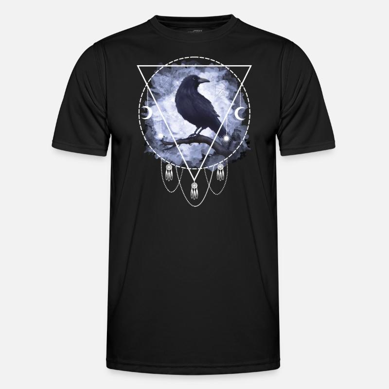 Raven Crow Gothic - Men's Functional T-Shirt - black