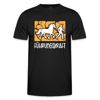 Führungskraft Pferd Reiten Geschenkidee Lustig - Männer Funktions-T-Shirt - Schwarz - Vorne - AI Model Male 178 dark (178cm)