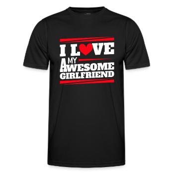 Paare Liebe Herz Freund Geschenkidee Beziehung - Männer Funktions-T-Shirt - Schwarz - Vorne - AI Model Male 178 dark (178cm)