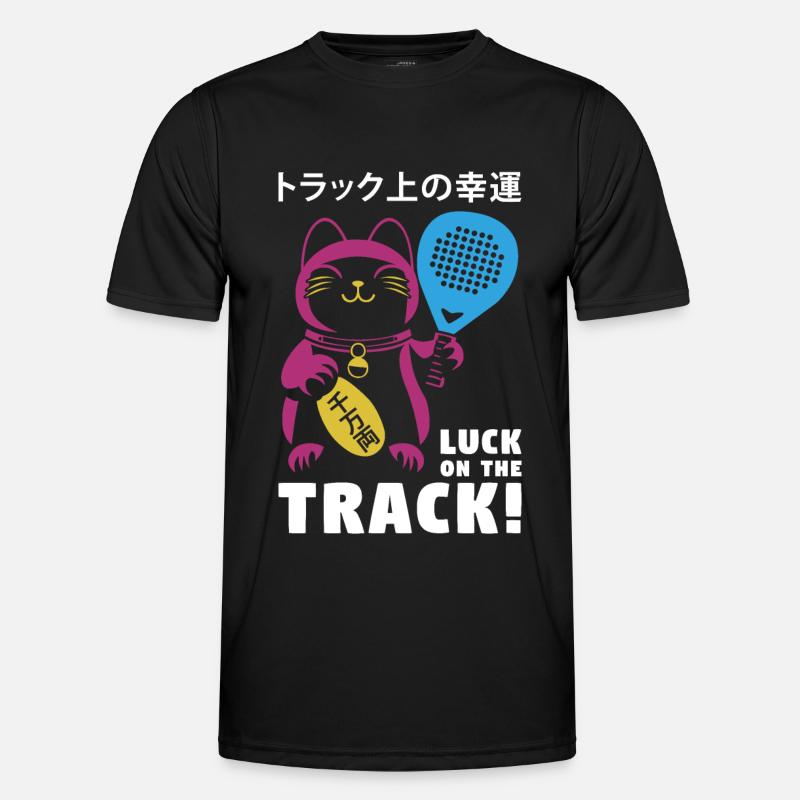 Glücklicher Schläger - Männer Funktions-T-Shirt - Schwarz