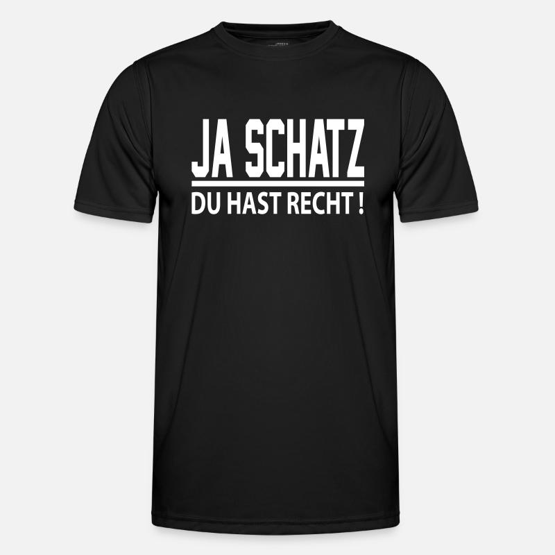 ja_schatz - Männer Funktions-T-Shirt - Schwarz