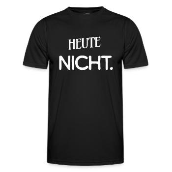 Heute nicht - Männer Funktions-T-Shirt - Schwarz - Vorne - AI Model Male 178 dark (178cm)