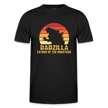Dadzilla Bester Papa cooler Vater Monster lustig - Männer Funktions-T-Shirt - Schwarz - Vorne - AI Model Male 178 dark (178cm)