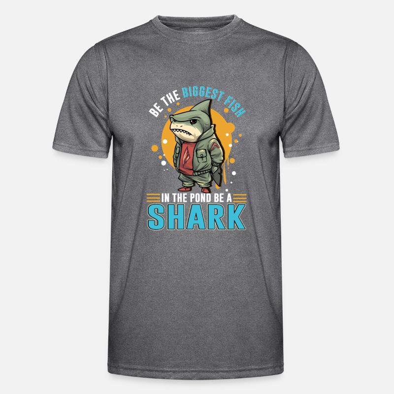 Le plus gros poisson de l’étang - Be a Shark T-shirt sport Homme