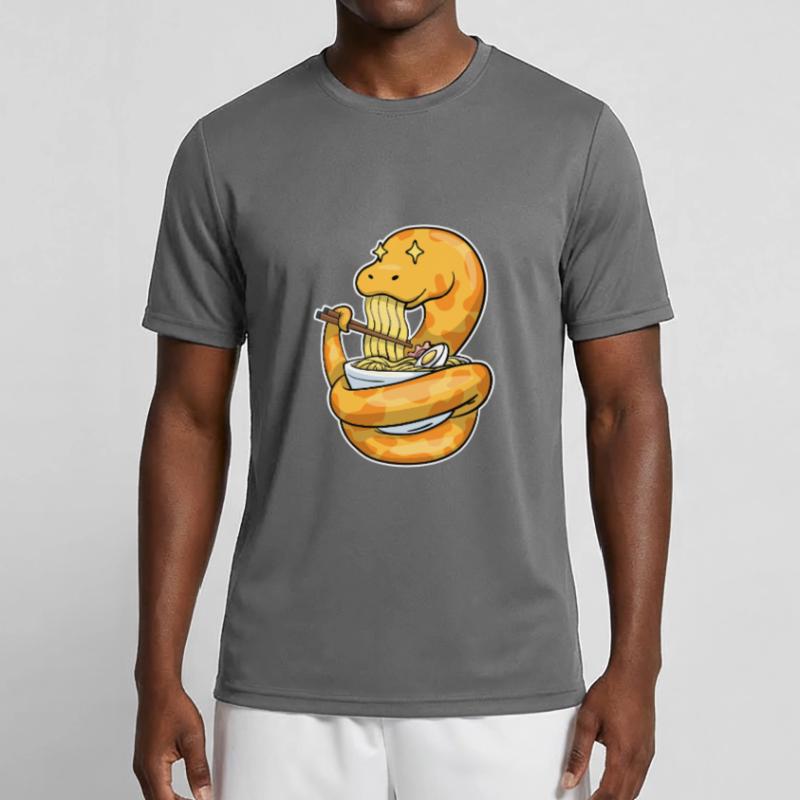Königspython Isst Ramen Männer Funktions-T-Shirt