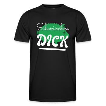 Schweinchen Dick - Männer Funktions-T-Shirt - Schwarz - Vorne - AI Model Male 178 dark (178cm)