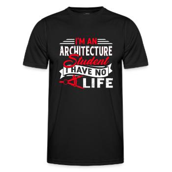 Architecture I am An Architecture - Men's Functional T-Shirt - black - Front - AI Model Male 178 dark (178cm)