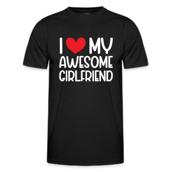 Paare Liebe Herz Freund Geschenkidee Beziehung - Männer Funktions-T-Shirt - Schwarz - Vorne - AI Model Male 178 dark (178cm)