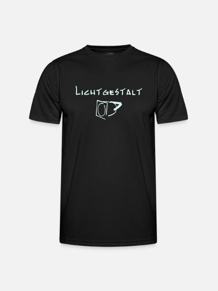 Lichtgestalt - Männer Funktions-T-Shirt - Schwarz