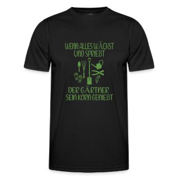 Gärtner Spruch Humor Garten Geschenkidee - Männer Funktions-T-Shirt - Schwarz - Vorne - AI Model Male 178 dark (178cm)