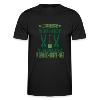 Leg Dich Niemals Mit Einem Gärtner An Garten Humor - Männer Funktions-T-Shirt - Schwarz - Vorne - AI Model Male 178 dark (178cm)